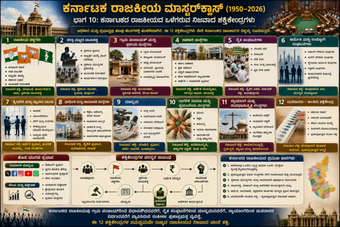 Karnataka politics power centers infographic